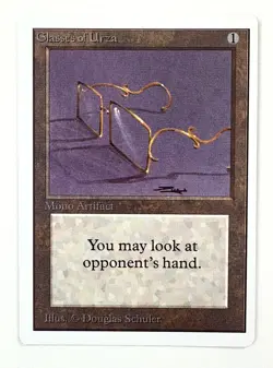 Misprint Error Alert: Off centered MTG Glasses of Urza Unlimited Magic - Image 1