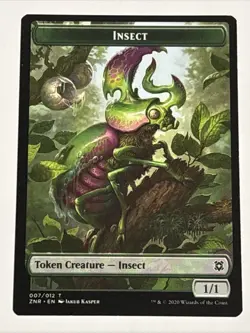 MTG Zendikar Rising Insect Token 007/012 NM - Image 1