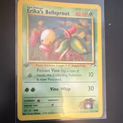 Pokemon Erika's Bellsprout 1st Edition Gym Heroes 75/132 Regular Common 40 HP - Image 1