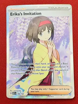 Erika's Invitation - Pokemon Scarlet & Violet 151 196/165 Full Art Ultra Rare NM - Image 1