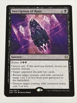 MTG Zendikar Rising Inscription of Ruin 108/280 NM Rare - Image 1