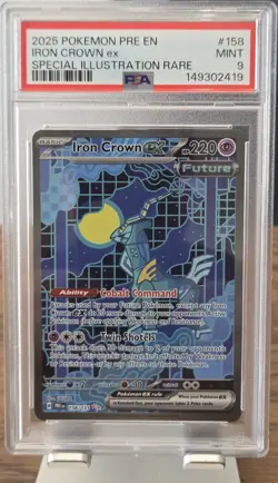 Pokemon PSA 9 Iron Crown ex Special Illustration Rare Holo Sv Prismatic 158/131 - Image 1