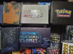 Pokemon TCG Lot. 5 ETBs w/ Sleeves, Dices, Coins, Tins, & More. *READ* 636996769739 - Image 4