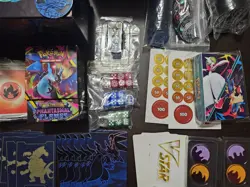 Pokemon TCG Lot. 5 ETBs w/ Sleeves, Dices, Coins, Tins, & More. *READ* 636996769739 - Image 5