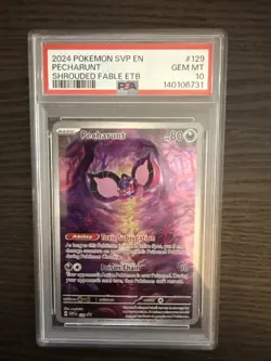 Pecharunt 129 Black Star Promo 2024 Pokemon Shrouded Fable PSA 10 Gem Mint - Image 1