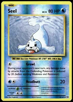 Seel 28/108 Common Evolutions Pokemon Reverse Holo NM - Image 1