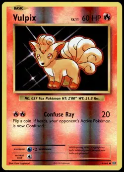 Vulpix 14/108 Common Evolutions Pokemon Reverse Holo NM - Image 1