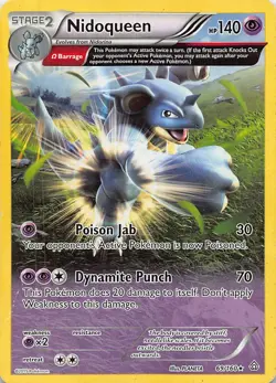 NIDOQUEEN 69/160 R PRIMAL CLASH POKEMON HP - Image 1