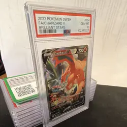 Pokemon Charizard V 154/172 Brilliant Stars Full Art Alt Ultra Rare Holo PSA 10 - Image 3