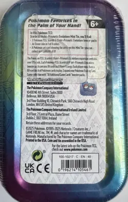 Pokemon Scarlet & Violet Prismatic Evolutions Mini Tin Booster Umbreon - Image 2