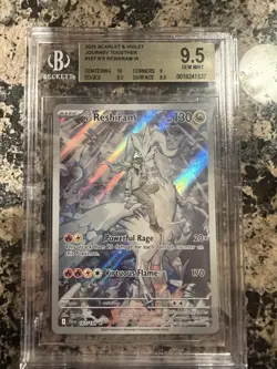 Pokemon TCG N's Reshiram Holo IR Journey Together BGS 9.5 PSA 10 - Image 1