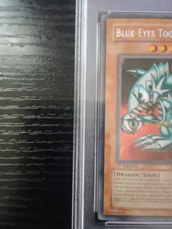 Yu-Gi-Oh Blue-Eyes Toon Dragon 1st Edition 2002 MRL-000 Magic Ruler PSA 8 - Image 3