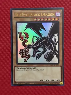 Yugioh! Red-Eyes Black Dragon RA05-EN086 Stamped Art Ultra Rare NM - Image 1