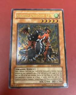 Yugioh - Armed Dragon LV5 SOD-EN014 ULTIMATE LP/NM X1 + FREE BONUS - Image 1