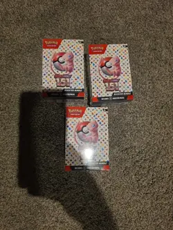 Pokemon Scarlet & Violet 151 Booster Box Bundle Lot of 3 Sealed English - Image 1
