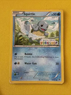 2x Pokemon TCG Squirtle Promo Card 14/101 Build-A-Bear Workshop 1 Mp & 1 Hp - Image 1