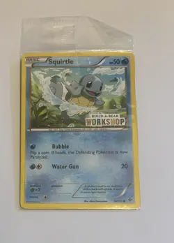 Pokemon TCG Squirtle Build-A-Bear Workshop Stamped Promo 14/101 Sealed Card - Image 1