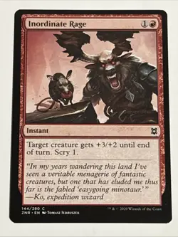 MTG Zendikar Rising Inordinate Rage 144/280 NM - Image 1