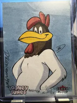 2024 Fleer Retro Looney Tunes 1/1 Foghorn Leghorn Sketch - Image 1