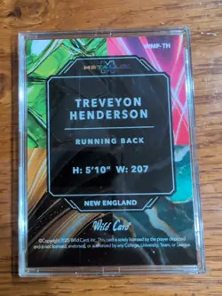Treveyon Henderson 2025 Wild Card Metallix 1/1 Fractal New England Patriots🔥 - Image 3