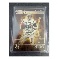 Panini 2025 Silhouette Joe Namath Super Bowl #1 /25 Jets Football Card - Image 1