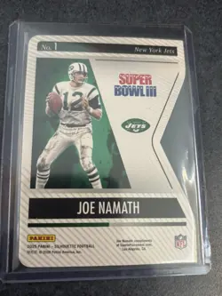Panini 2025 Silhouette Joe Namath Super Bowl #1 /25 Jets Football Card - Image 2
