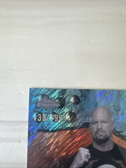 2025 Topps Chrome WWE x Cactus Jack - Stone Cold Steve Austin Aqua Shimmer /199 - Image 2