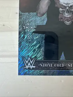 2025 Topps Chrome WWE x Cactus Jack - Stone Cold Steve Austin Aqua Shimmer /199 - Image 4