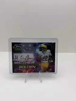 Matthew Golden Auto 1/1 Galactic Splat Wild Card Black RC Rookie Autograph - Image 1