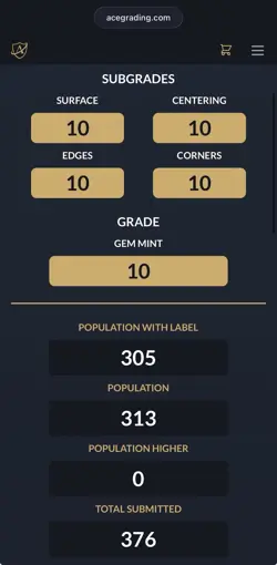 Pokemon TCG ACE 10 Mega Gengar EX 284/217 Ascended Hero’s Perfect subgrades - Image 4