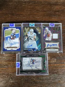 Indianapolis Colts Autographed Cards Auto Lot Taylor Nelson Leonard Moore - Image 1