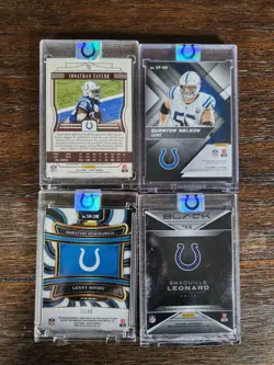 Indianapolis Colts Autographed Cards Auto Lot Taylor Nelson Leonard Moore - Image 2