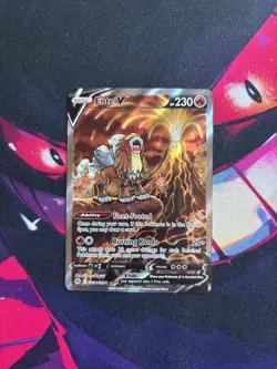 Entei V GG36/GG70 Holo V Rare Crown Zenith Galarian Gallery Pokemon Near Mint - Image 1
