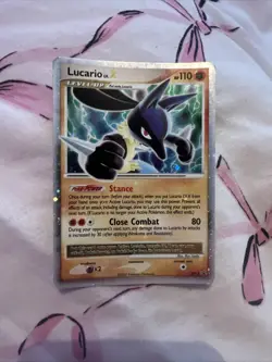Pokemon Lucario LV.X DP12 Black Star Promo Holo Card MP - Image 1