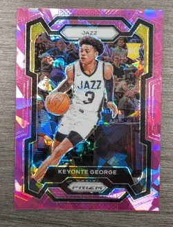 2023-24 Panini Prizm Pink Ice Prizm, Keyonte George RC, Card #127 Utah Jazz - Image 1