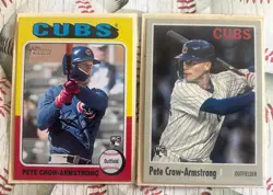 Pete Crow-Armstrong (2) Card Lot/Topps/Chicago Cubs/See Pictures/Free Shipping - Image 1