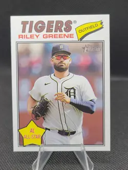 2026 Topps Heritage Riley Greene All Star Icon Variation #152 Detroit Tigers - Image 1