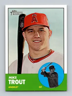 Mike Trout 2012 Topps Heritage #207 FHOF NM - Image 1
