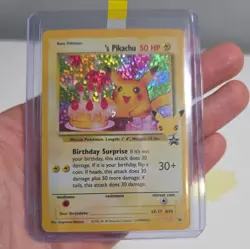 Birthday Pikachu 24 Celebrations Holo Black Star Promo Pokemon Card - Image 2