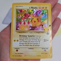 Birthday Pikachu 24 Celebrations Holo Black Star Promo Pokemon Card - Image 4