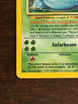 Pokemon Vintage TCG Base Set Venusaur Holo Rare Card 15/102 - Image 5