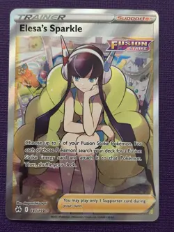 Pokemon TCG Crown Zenith Elesa's Sparkle Full Art Holo Card 147/159 NM - Image 1