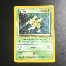 Pokemon Scyther 10/64 Jungle Set Holo Rare 1999 Basic 70 HP Card - Image 1