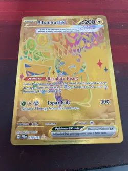 Pokemon TCG Prismatic Evolutions Pikachu EX Gold Hyper Rare 179/131 NM CARD - Image 1