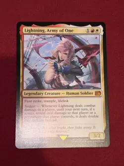Lightning, Army of One Regular Mythic: Final Fantasy MTG VERY GOOD CONDITION - Image 1