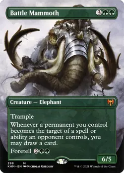 Battle Mammoth Borderless Regular - Kaldheim MTG-NM - Image 1