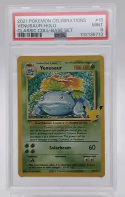 2021 Pokemon Celebrations Classic Collection VENUSAUR #15/102 MINT PSA 9 - Image 3