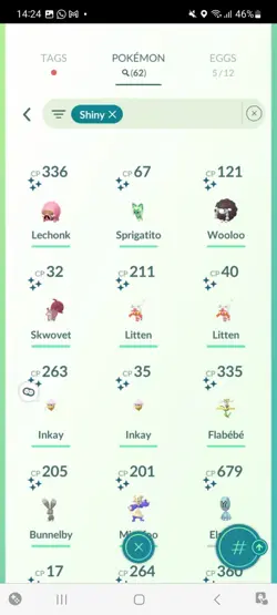 Pokemon Go (Stage 24) Shiny Inkay ( 62 Shinys ) Reduced !!! - Image 3