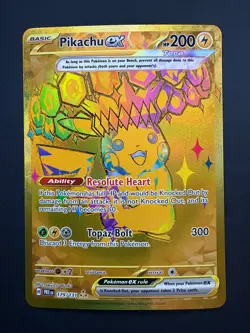 Pikachu ex 179/131 Pokemon Prismatic Evolutions Hyper Rare Near Mint (NM) 2025 - Image 1
