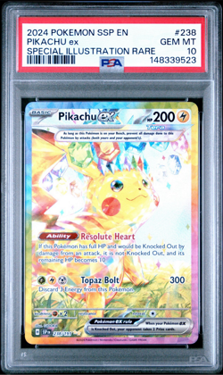 Pokemon Surging Sparks Pikachu #238 Secret Illustration Rare SIR PSA 10 English - Image 1